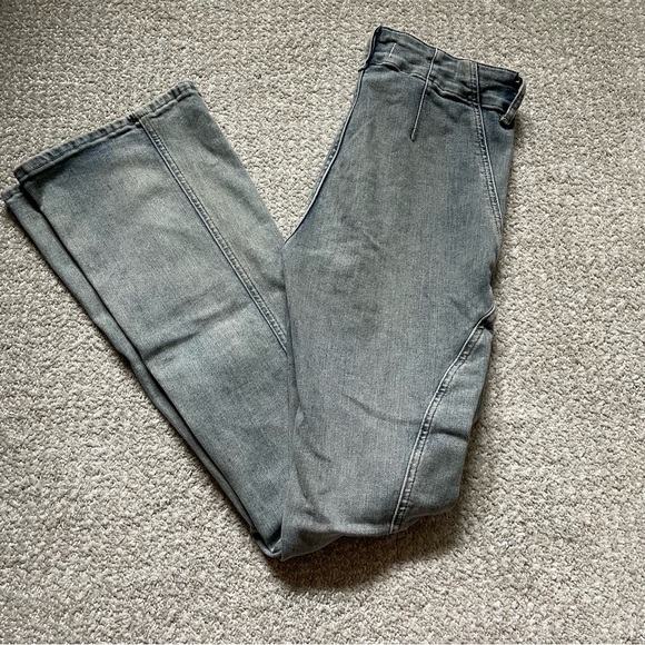 Free People We the free Mamba Mid-Rise Flare Jeans sz 28 Zip Fly - Picture 7 of 12